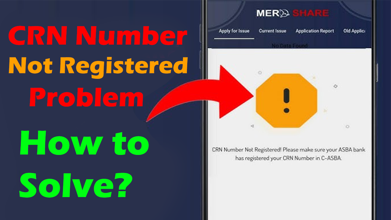 CRN Number Not Registered  Problem